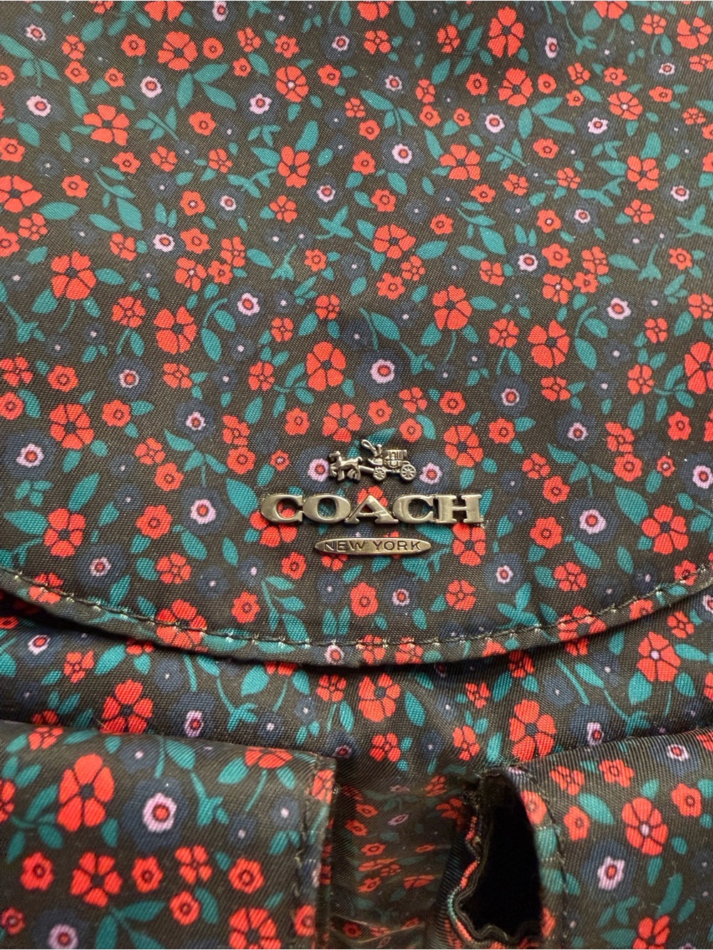 Coach Nylon Floral Drawstring Backpack - Picture 4 of 11